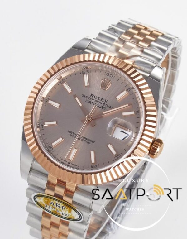 Rolex Datejust 41mm Pink Dial 126331 Arf Factory Rose Gold Super Clone ETA