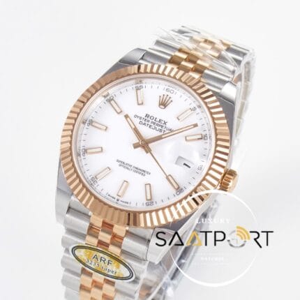 Rolex Datejust 41mm White Dial 126333 Arf Factory Rose Gold Super Clone ETA