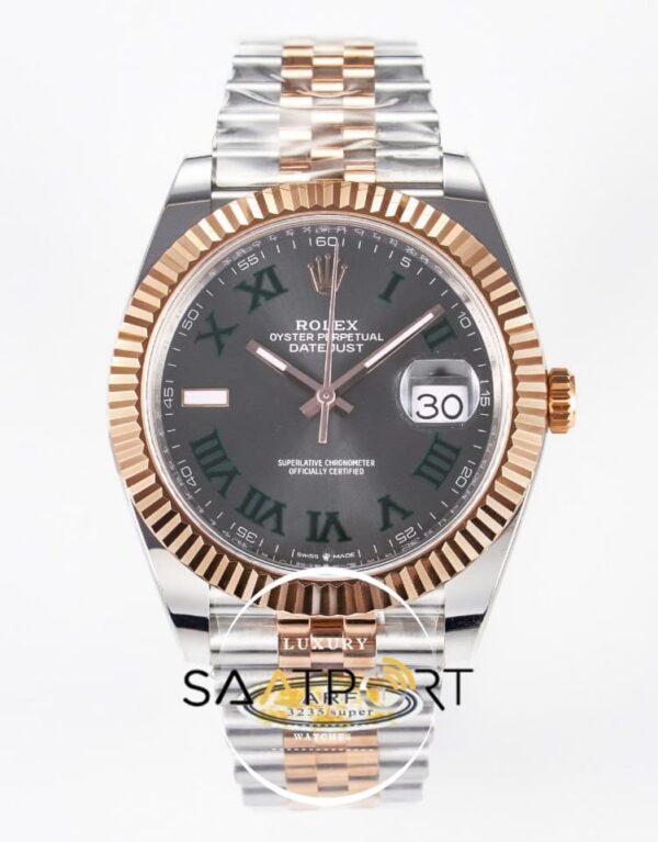 Rolex Datejust 41mm Wimbledon 126331 Arf Factory Rose Gold Super Clone ETA