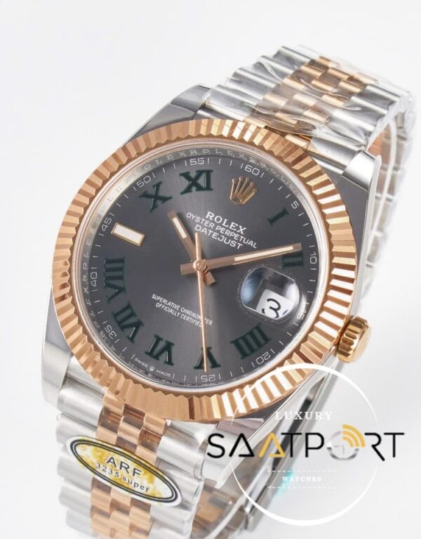 Rolex Datejust 41mm Wimbledon 126331 Arf Factory Rose Gold Super Clone ETA