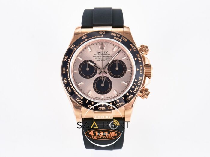 Rolex Daytona 126515 Rose 904L Case QF 40mm Rose Dial Oysterflex 4130 Super Clone ETA