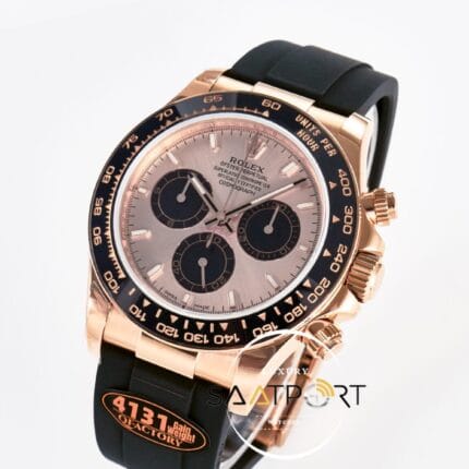 Rolex Daytona 126515 Rose 904L Case QF 40mm Rose Dial Oysterflex 4130 Super Clone ETA