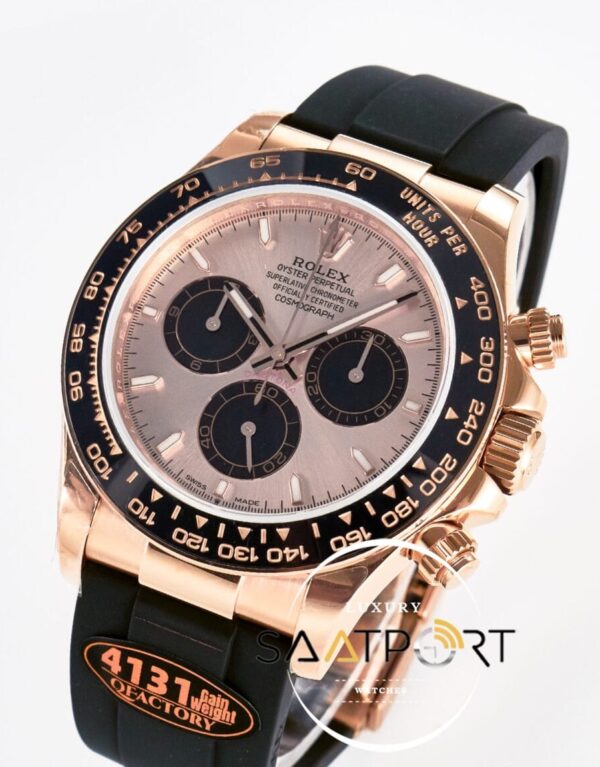 Rolex Daytona 126515 Rose 904L Case QF 40mm Rose Dial Oysterflex 4130 Super Clone ETA