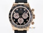 Rolex Daytona 126515 Rose QF 40mm Diamonds Black Dial Oysterflex Super Clone 4131 ETA