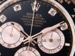 Rolex Daytona 126515 Rose QF 40mm Diamonds Black Dial Oysterflex Super Clone 4131 ETA