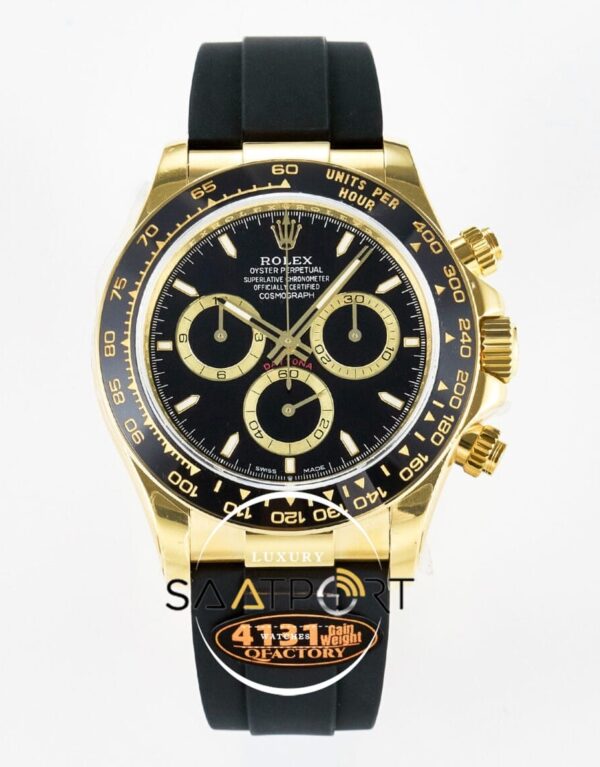 Rolex Daytona 126518 QF 40mm Black Dial Oysterflex Strap Super Clone 4131 ETA