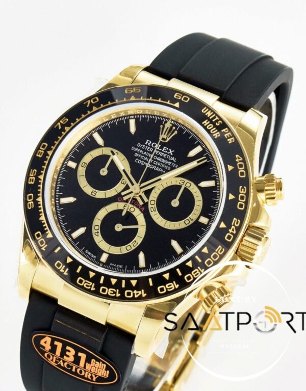 Rolex Daytona 126518 QF 40mm Black Dial Oysterflex Strap Super Clone 4131 ETA