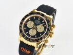 Rolex Daytona 126518 QF 40mm Black Gold Dial Oysterflex Strap Super Clone 4131 ETA