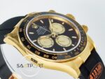 Rolex Daytona 126518 QF 40mm Black Gold Dial Oysterflex Strap Super Clone 4131 ETA