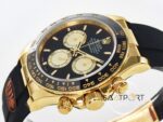 Rolex Daytona 126518 QF 40mm Black Gold Dial Oysterflex Strap Super Clone 4131 ETA