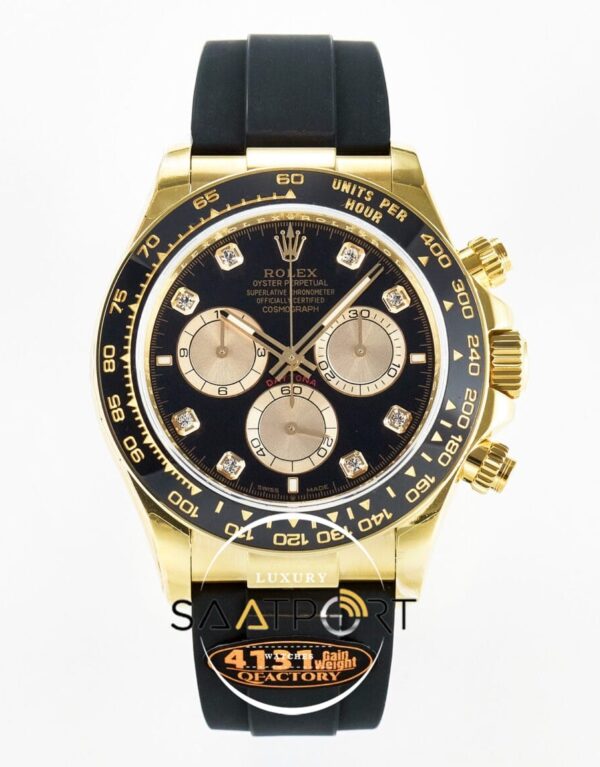 Rolex Daytona 126518 QF 40mm Diamonds Dial Oysterflex Strap Super Clone 4131 ETA