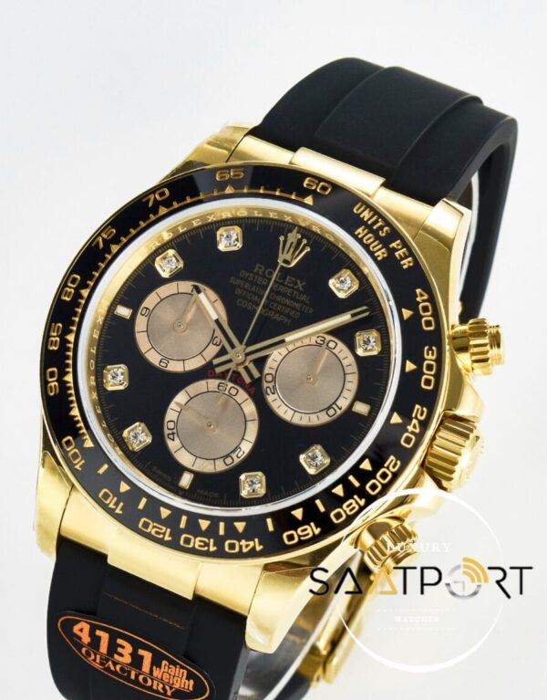 Rolex Daytona 126518 QF 40mm Diamonds Dial Oysterflex Strap Super Clone 4131 ETA