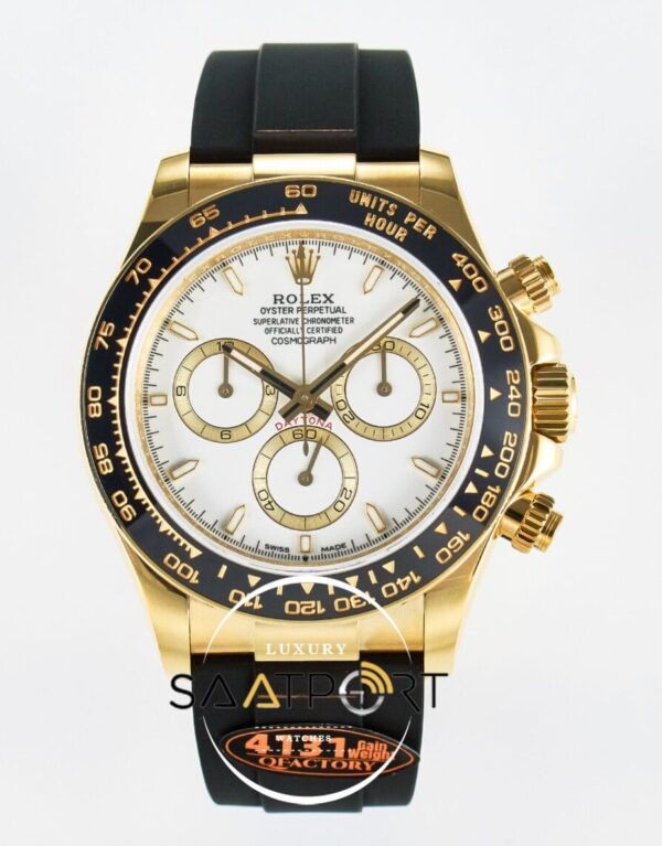 Rolex Daytona 126518 QF 40mm White Dial Oysterflex Strap Super Clone 4131 ETA