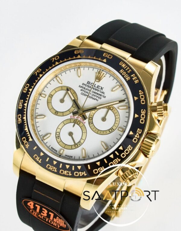 Rolex Daytona 126518 QF 40mm White Dial Oysterflex Strap Super Clone 4131 ETA