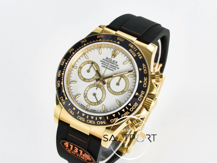 Rolex Daytona 126518 QF 40mm White Dial Oysterflex Strap Super Clone 4131 ETA