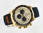 Rolex Daytona 126518 QF 40mm Yellow Gold Dial Oysterflex Strap Super Clone 4131 ETA