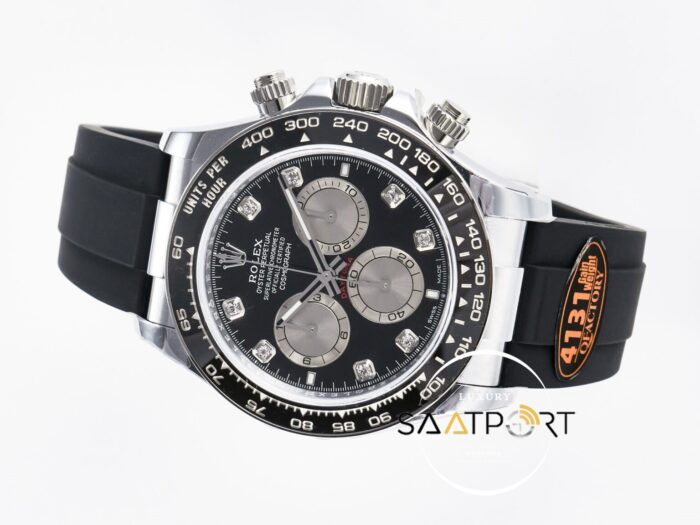 Rolex Daytona 126519 QF Silver Diamonds Dial 904L 40mm Oysterflex 4131 Super Clone ETA