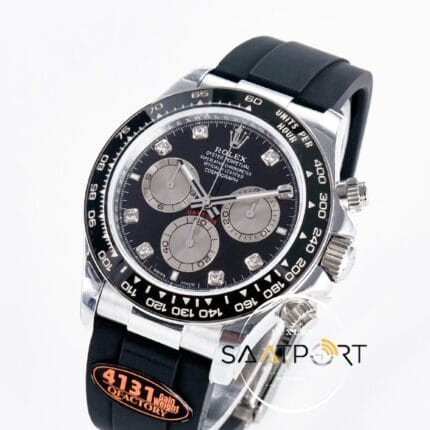 Rolex Daytona 126519 QF Silver Diamonds Dial 904L 40mm Oysterflex 4131 Super Clone ETA
