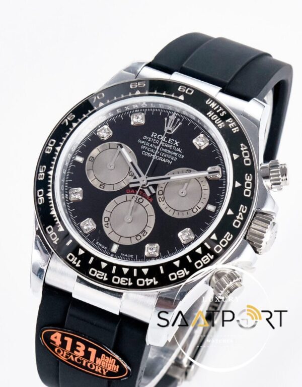 Rolex Daytona 126519 QF Silver Diamonds Dial 904L 40mm Oysterflex 4131 Super Clone ETA
