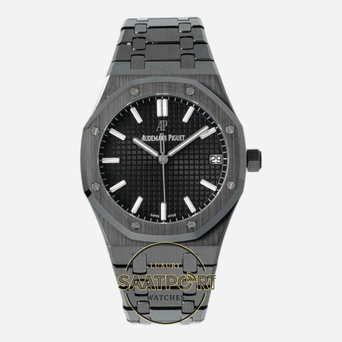 Audemars Piguet Royal Oak 15500 DLC Siyah Kadran APS Factory 4302 Super Clone ETA