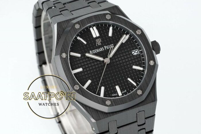 Audemars Piguet Royal Oak 15500 DLC Siyah Kadran APS Factory 4302 Super Clone ETA