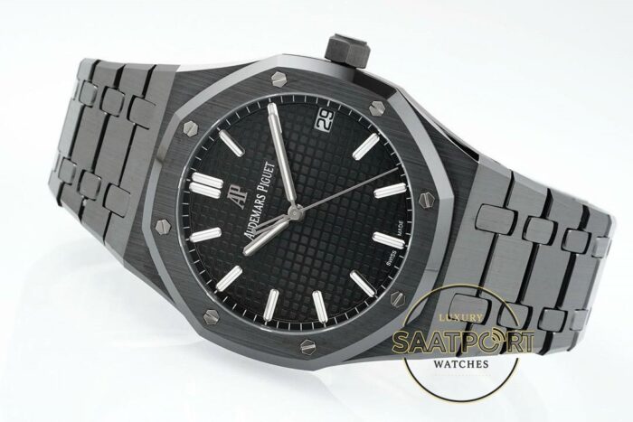 Audemars Piguet Royal Oak 15500 DLC Siyah Kadran APS Factory 4302 Super Clone ETA