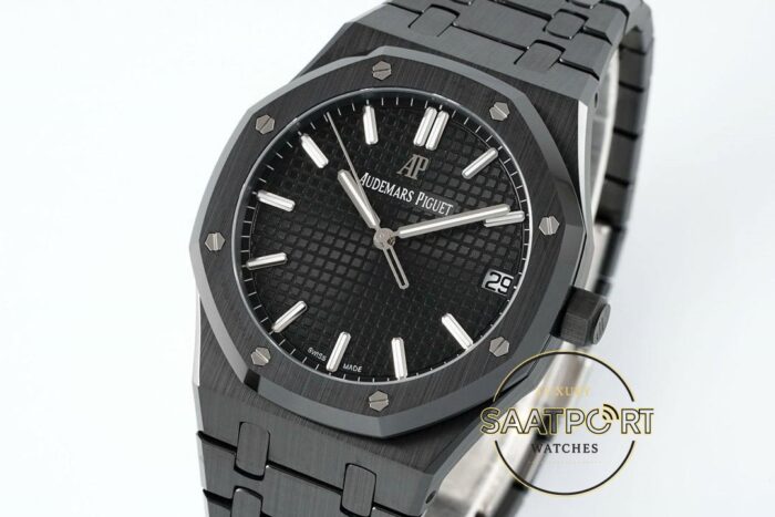 Audemars Piguet Royal Oak 15500 DLC Siyah Kadran APS Factory 4302 Super Clone ETA