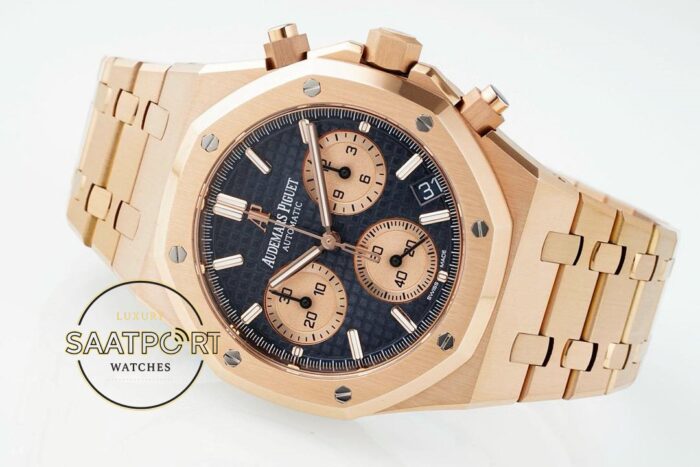 Audemars Piguet Royal Oak Rose 26239OR Mavi Kadran APS Factory 4401 Super Clone ETA