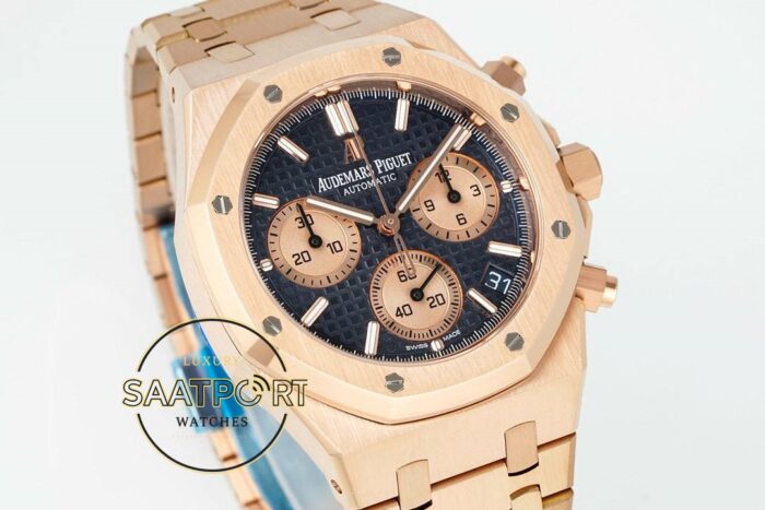 Audemars Piguet Royal Oak Rose 26239OR Mavi Kadran APS Factory 4401 Super Clone ETA