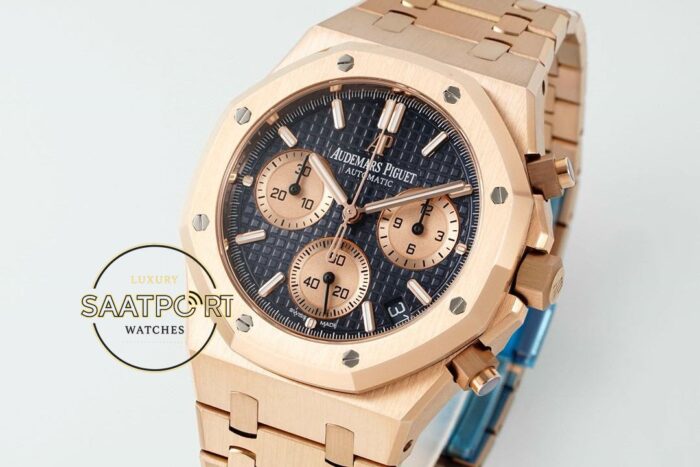 Audemars Piguet Royal Oak Rose 26239OR Mavi Kadran APS Factory 4401 Super Clone ETA