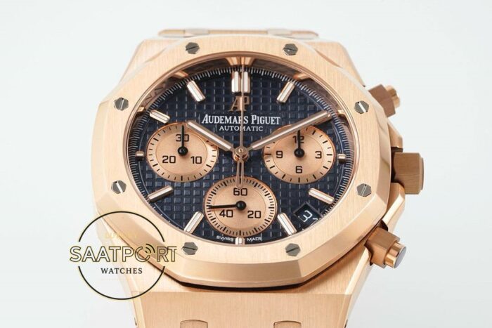 Audemars Piguet Royal Oak Rose 26239OR Mavi Kadran APS Factory 4401 Super Clone ETA