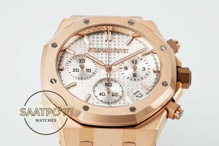 Audemars Piguet Royal Oak Rose 26320OR Gümüş Kadran APS Factory 4401 Super Clone ETA