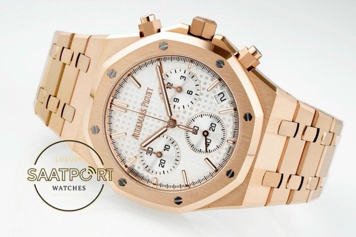 Audemars Piguet Royal Oak Rose 26320OR Gümüş Kadran APS Factory 4401 Super Clone ETA