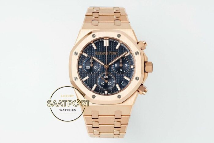 Audemars Piguet Royal Oak Rose Kasa 26240OR Mavi Kadran APS Factory 4401 Super Clone ETA