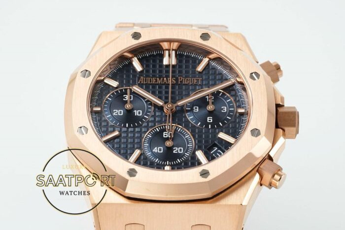 Audemars Piguet Royal Oak Rose Kasa 26240OR Mavi Kadran APS Factory 4401 Super Clone ETA