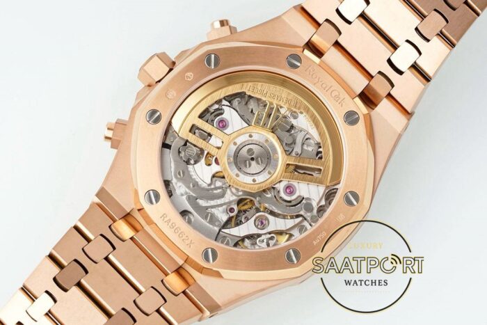 Audemars Piguet Royal Oak Rose Kasa 26240OR Mavi Kadran APS Factory 4401 Super Clone ETA