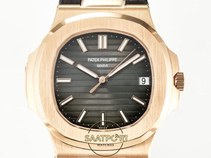 Patek Philippe Rose Nautilus 5711 Deri Kordon 3k Factory Super Clone Eta