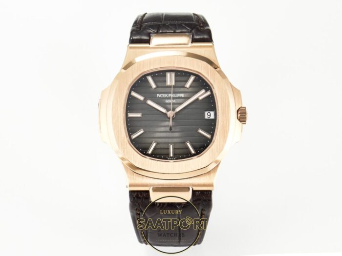 Patek Philippe Rose Nautilus 5711 Deri Kordon 3k Factory Super Clone Eta