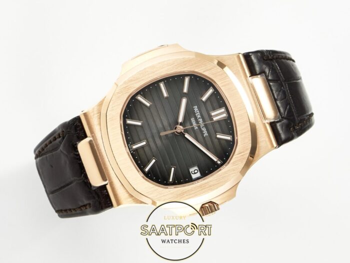 Patek Philippe Rose Nautilus 5711 Deri Kordon 3k Factory Super Clone Eta