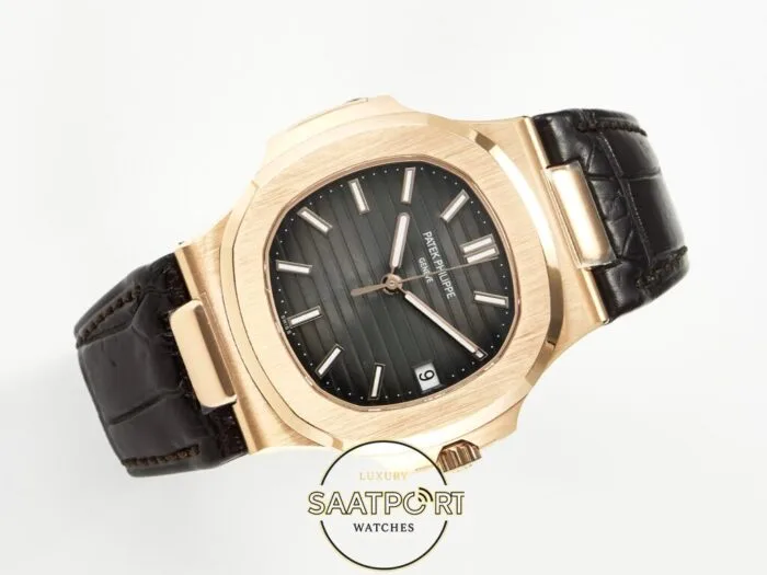 Patek Philippe Rose Nautilus 5711 Deri Kordon 3k Factory Super Clone Eta