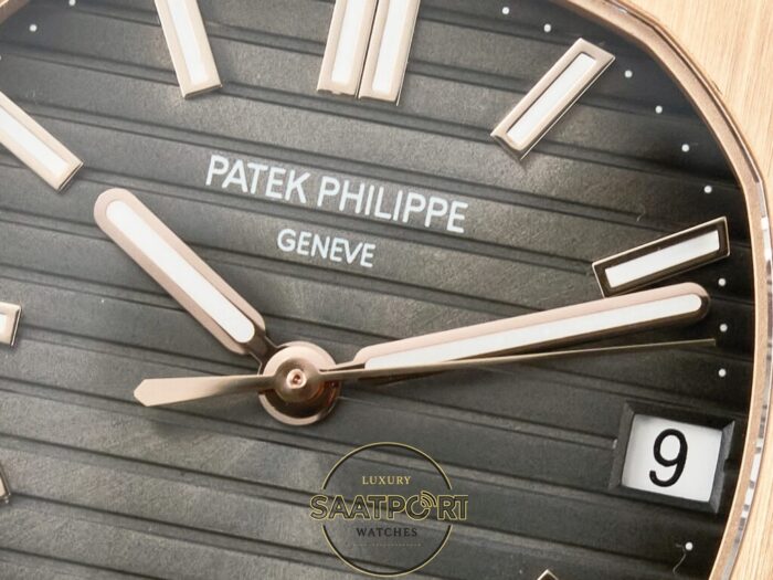 Patek Philippe Rose Nautilus 5711 Deri Kordon 3k Factory Super Clone Eta
