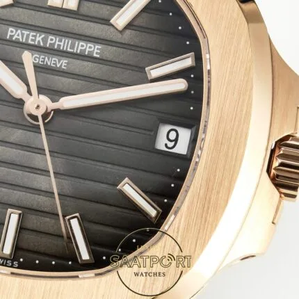 Patek Philippe Rose Nautilus 5711 Deri Kordon 3k Factory Super Clone Eta