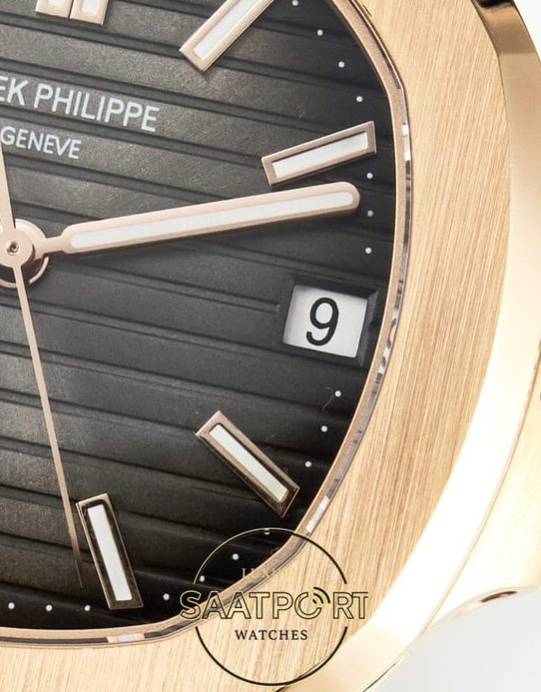 Patek Philippe Rose Nautilus 5711 Deri Kordon 3k Factory Super Clone Eta