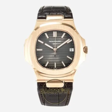 Patek Philippe Rose Nautilus 5711 Deri Kordon 3k Factory Super Clone Eta