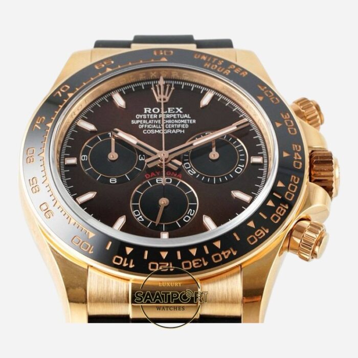 Rolex Daytona 126515LN Chocolate Everose Gold 4131 Super Clone Eta silikon kordon