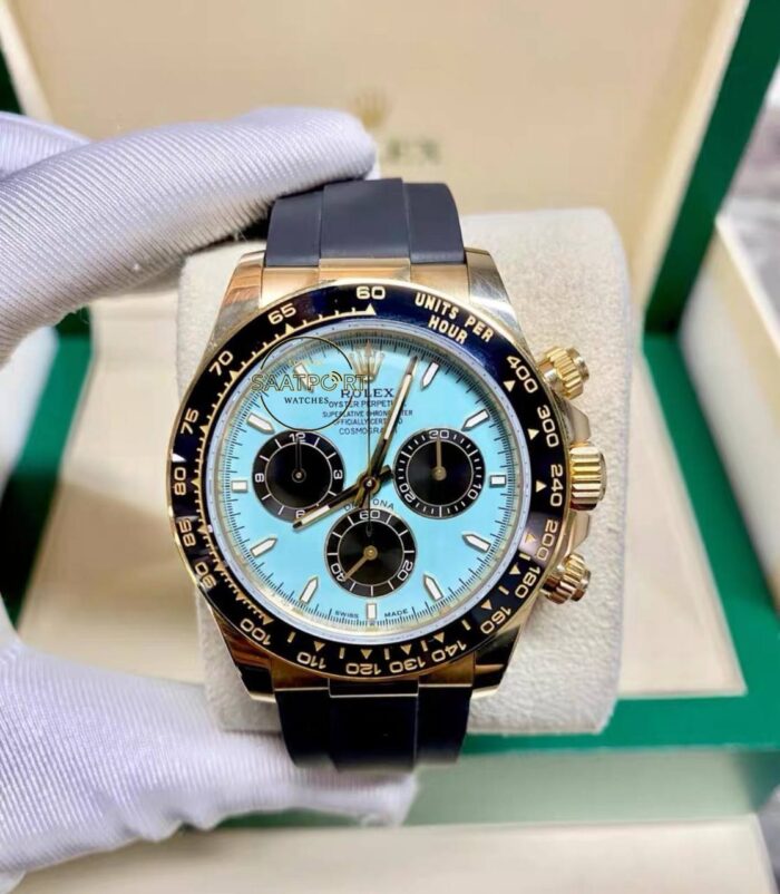 Rolex Daytona 126518LN Tiffany Blue Oysterflex 4131 Super Clone Eta