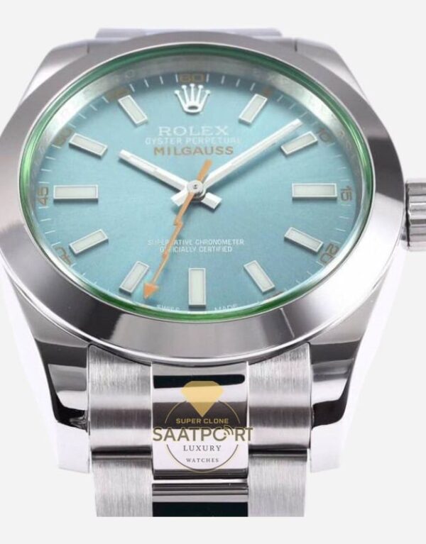 Rolex Milgauss 116400GV Mavi Kadran VSF Factory Super Clone Eta