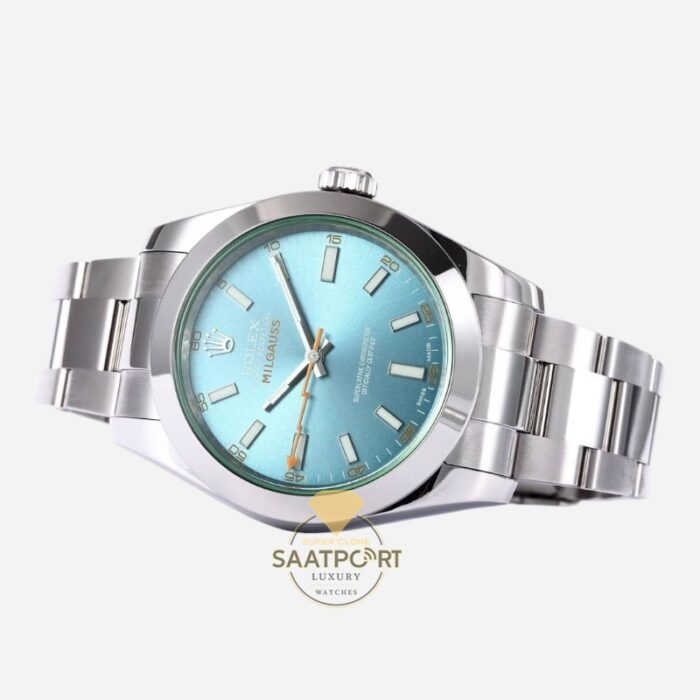Rolex Milgauss 116400GV Mavi Kadran VSF Factory Super Clone Eta