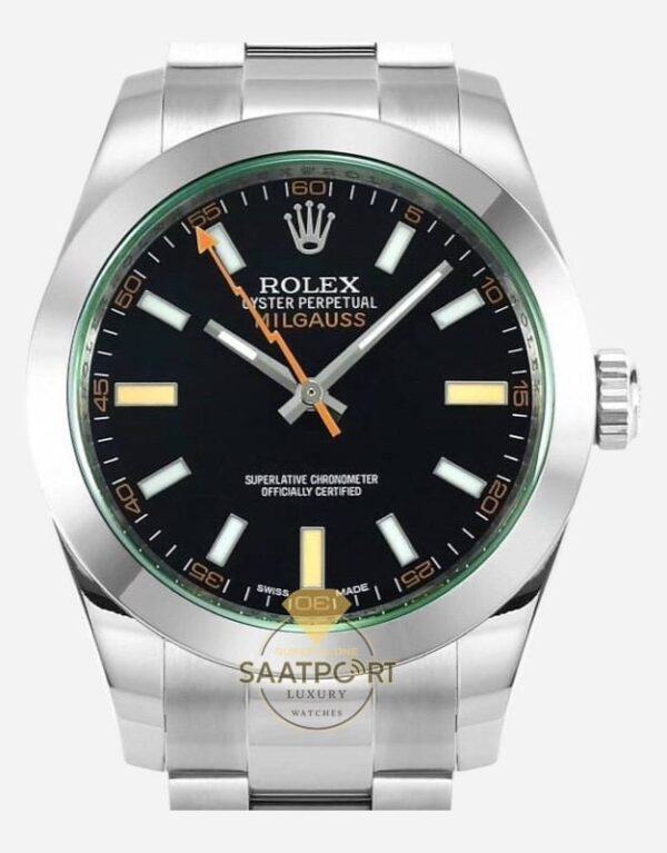 Rolex Milgauss 116400GV Siyah Kadran VSF Factory Super Clone Eta