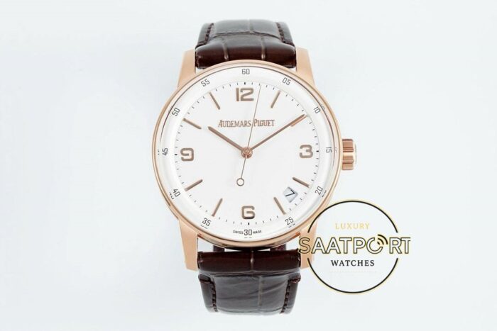 Audemars Piguet CODE 11.59 Beyaz Kadran 15210OR 41mm Rose APS Factory 4302 Super Clone ETA
